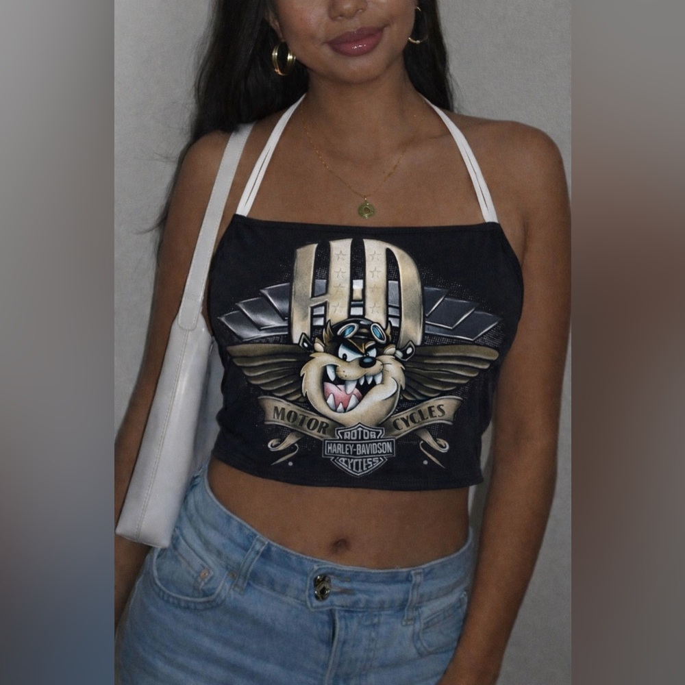 Harley-Davidson Tasmanian devil biker halter top